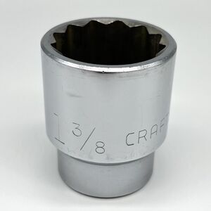 Vtg CRAFTSMAN 1-3/8” G-Series G-47779 SAE 3/4” Drive 12pt Socket Chrome USA EUC